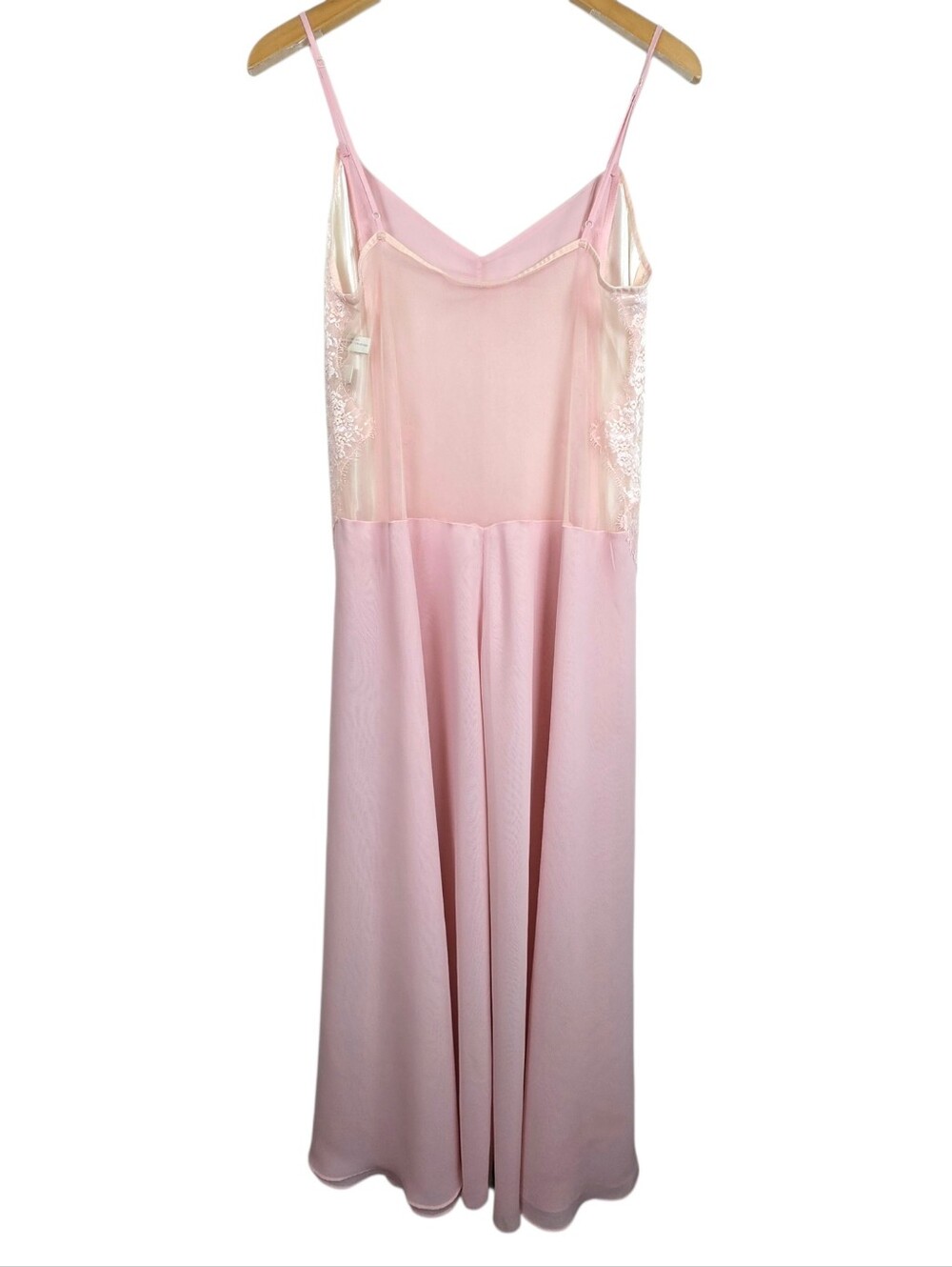 VTG Valerie Stevens Slip Dress Sz L Sheer Lace Nightgown Fairy Ethereal Feminine - Picture 6 of 10